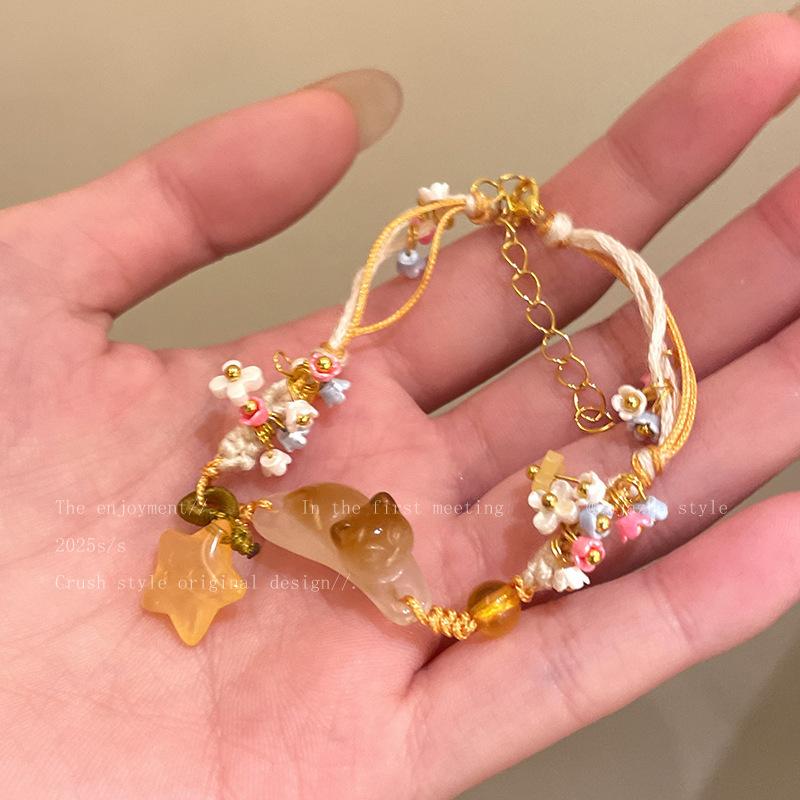 Bracelet chiot couleur fraîcheur petite niche bracelet cœur fille douce été fête étudiante bijoux petite amie