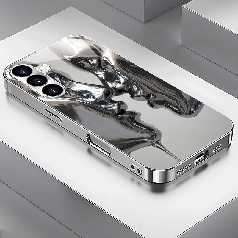 Couple face model pattern glass phone case suitable for Samsung Galaxy S26 S25 S24 S22 S21 S20 FE/Ultra/Plus hard case
