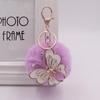 Exquisite Butterfly Plush Fur Ball Keychain for Bags, Cars, and Luggage.