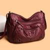 New soft texture temperament women's messenger bag fashionable shoulder large capacity multi-pocket mother backpack