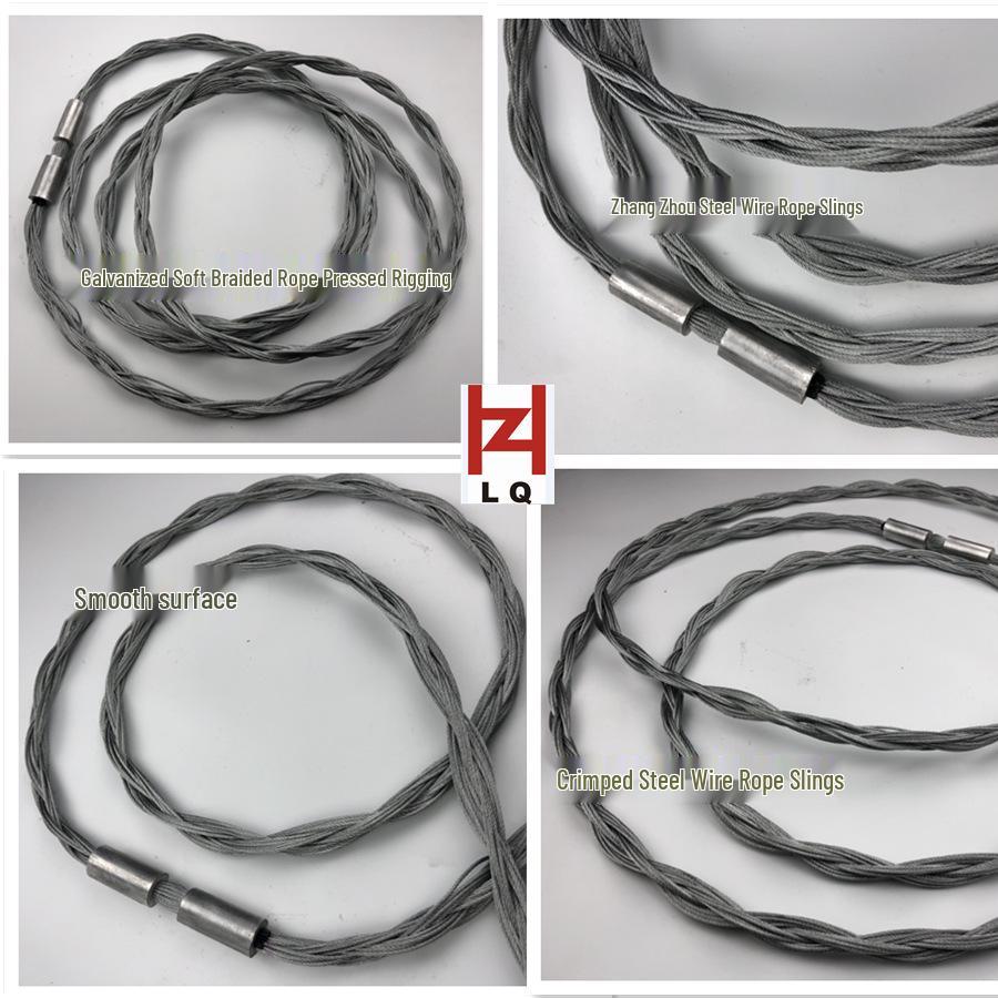 Galvanized Pressed Steel Wire Rope Slings - Soft Braided Rope Slings