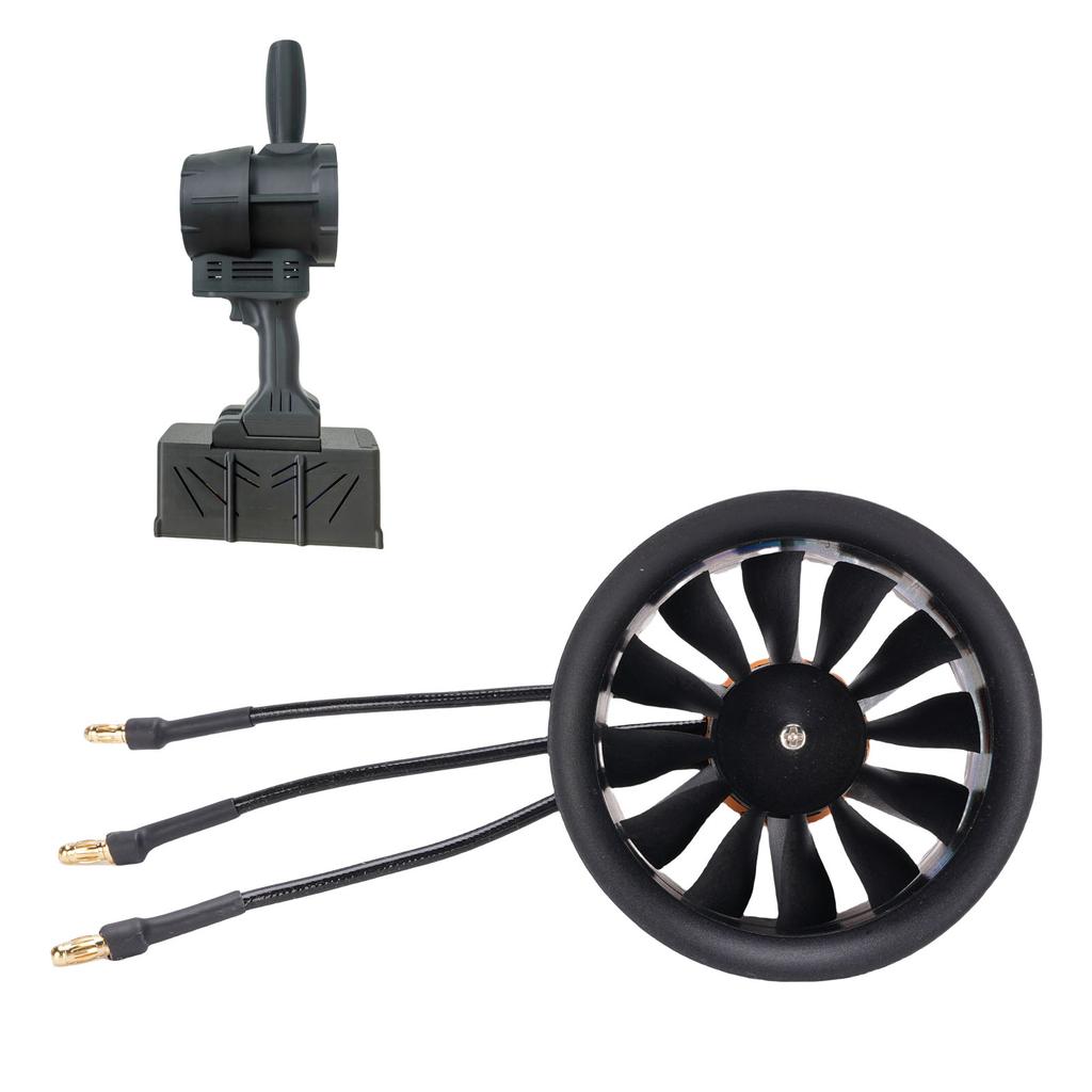 3750KV 50mm Ducted Fan with Brushless Motor 12 Blades Ducted Fan with Control Board and Switch for DIY Jet Dry Blower Aircraft Model