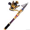 Fishing Rod and Reel Carbon Alloy Carp Bass Surf Casting Spin Fishing Pole Sets