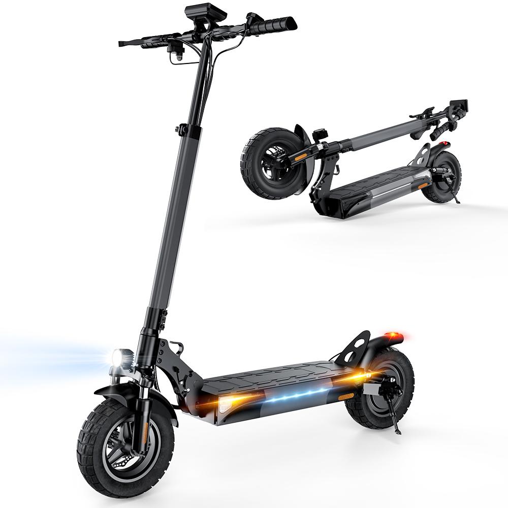 iScooter W9 Voksen Sammenleggbar Praktisk By E-Scooter 1000W Motor 48V14Ah Batteri 10 Tommer 10-tommers Pneumatisk Terrengdekk Elektrisk Sparkesykkel
