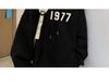 1977 American Fashion Übergroßes Herren-Kapuzensweatshirt - Schweres Design, Frühling/Herbst, Unisex