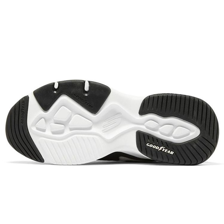 Skechers DLites 4.0 Lightning Panda Shoes Fabric Synthetic Leather Cow Split Leather Plush Warm Shock Absorption Low Top Dad Shoes 896044-BKW