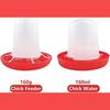 Horoper 2pcs Chick Feeder Quail Feeder and Waterer Kit Automatic Poultry Water Feeder Rotarys Sleeve Design Watering Poultry Feeder and Waterer Combo