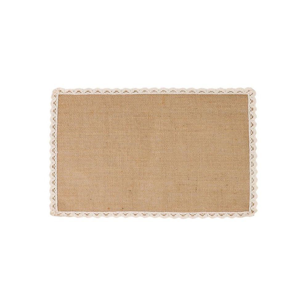 Cotton Linen Table Mat Rectangle Placemats Simple Party Wedding