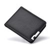 Portofel Bifold din Piele PU pentru Bărbați cu Blocare RFID Portofel Scurt Suport Subțire pentru Carduri cu Fereastră pentru ID Buzunar pentru Numerar Multiple Sloturi pentru Carduri Portofel de Afaceri pentru Bărbați