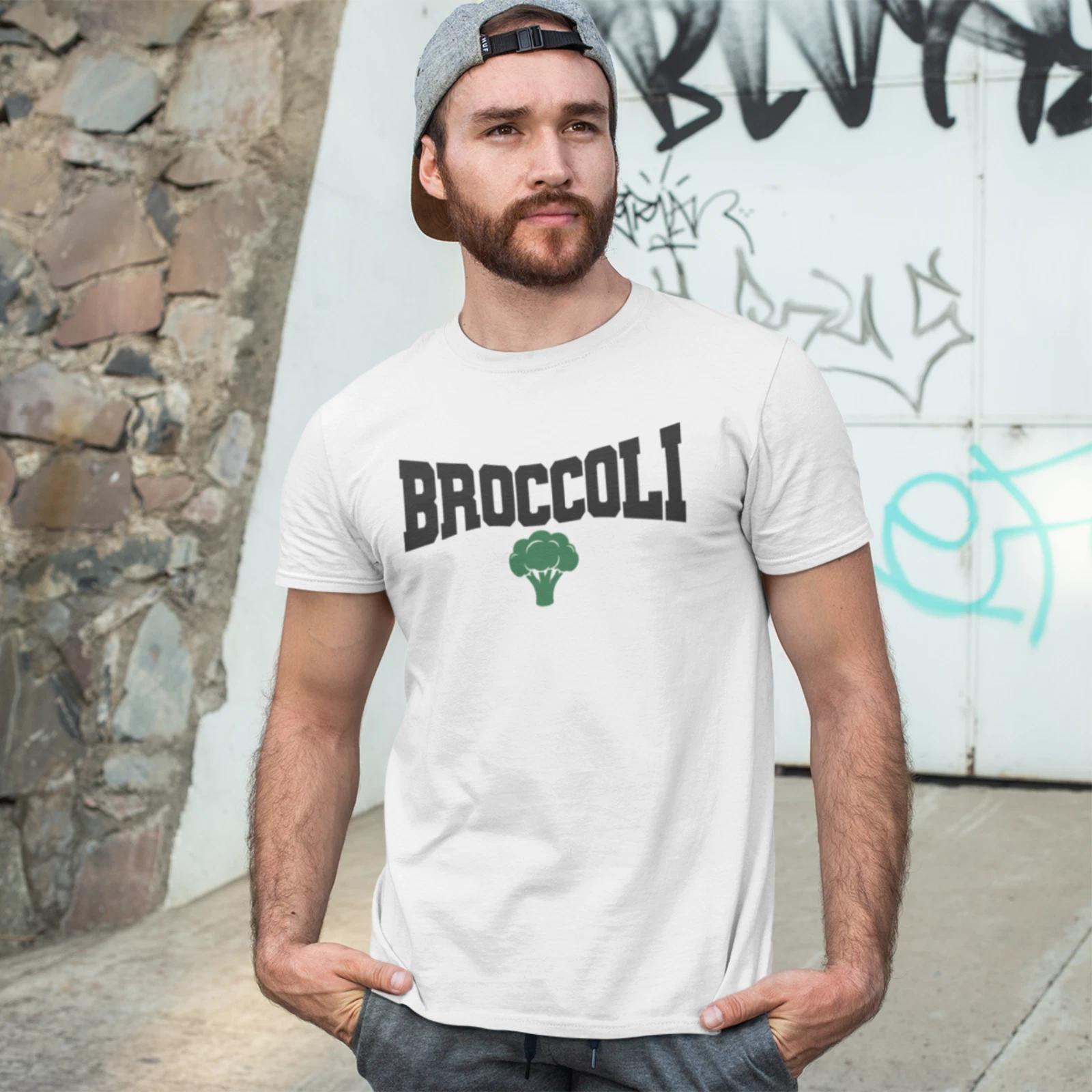 BROCCOLI T-Shirt Cabbage Vegetable funny printed Kale Brussels Veg Vegan Green S