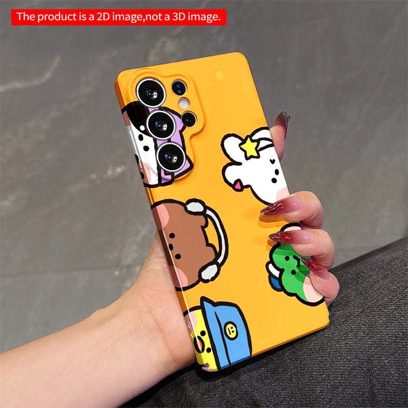 2DFlat Samsung phone case Cute Cartoon Characters Phone Case Applicable to Galaxy S22 S23 S24 S25ULTRA S26 A12 A13 A14 A15 A16 A34 A35 A54 A55
