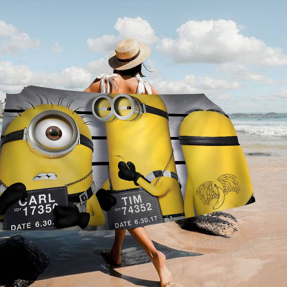 Classic Movie M-Minion Microfiber Printed Beach Towel Mountain Climbing Yoga Beach Swimming Running Absorbent Soft Towel