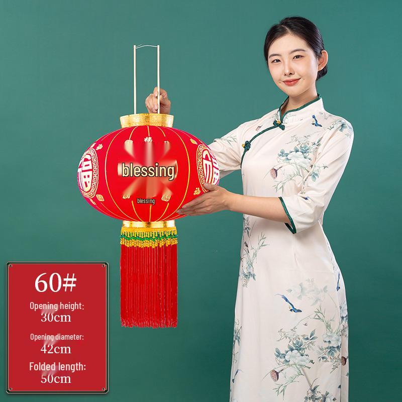 Waterproof Red Lanterns for New Year s Festival - Outdoor Silk Cloth Decorations