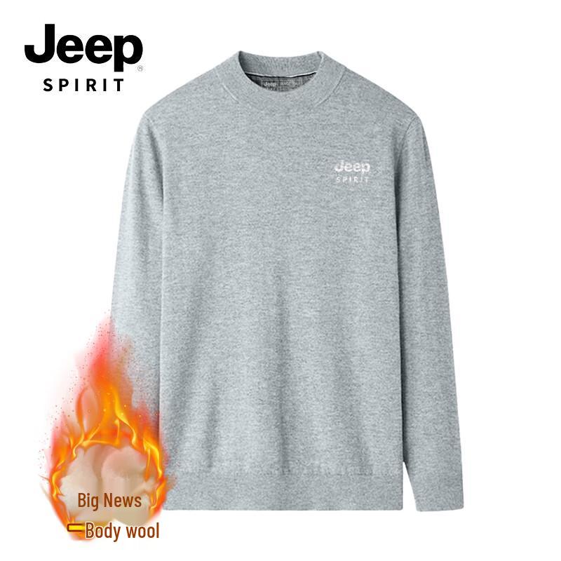 JEEP SPIRIT Men's & Couple's Thermal Crew Neck Knit Sweater