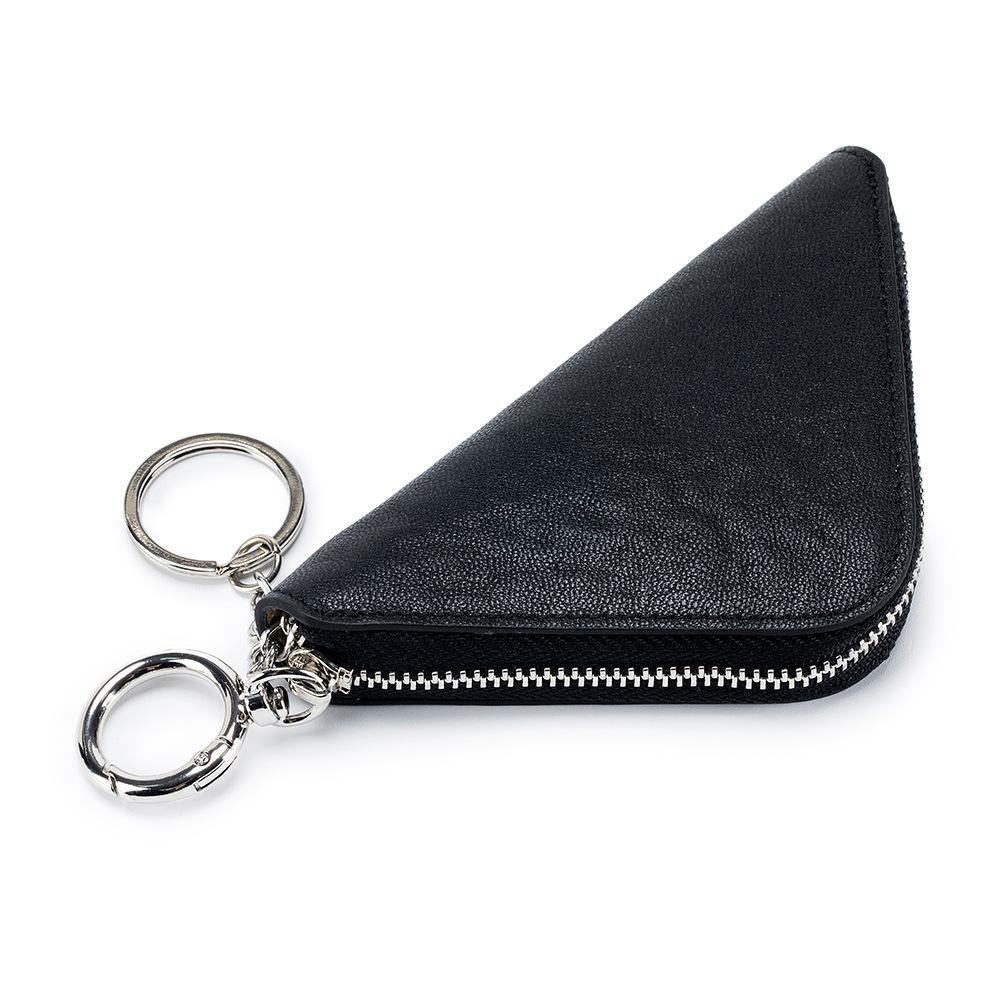 New high-end car key bag, lipstick bag, women's niche design, semi-vegetable tanned cowhide storage change bag
