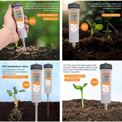Tuya BT Multifunctional High Accurancy Soil Tester Soil ECCFTDSTEMP Testers Garden Planting Soil