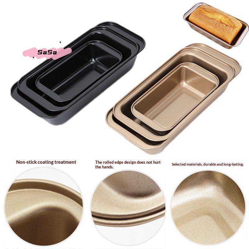 1 Stück rechteckige Antihaft-Kastenform Schwarz/Golden Kohlenstoffstahl zum Backen von hausgemachtem Brot Toast Brownies