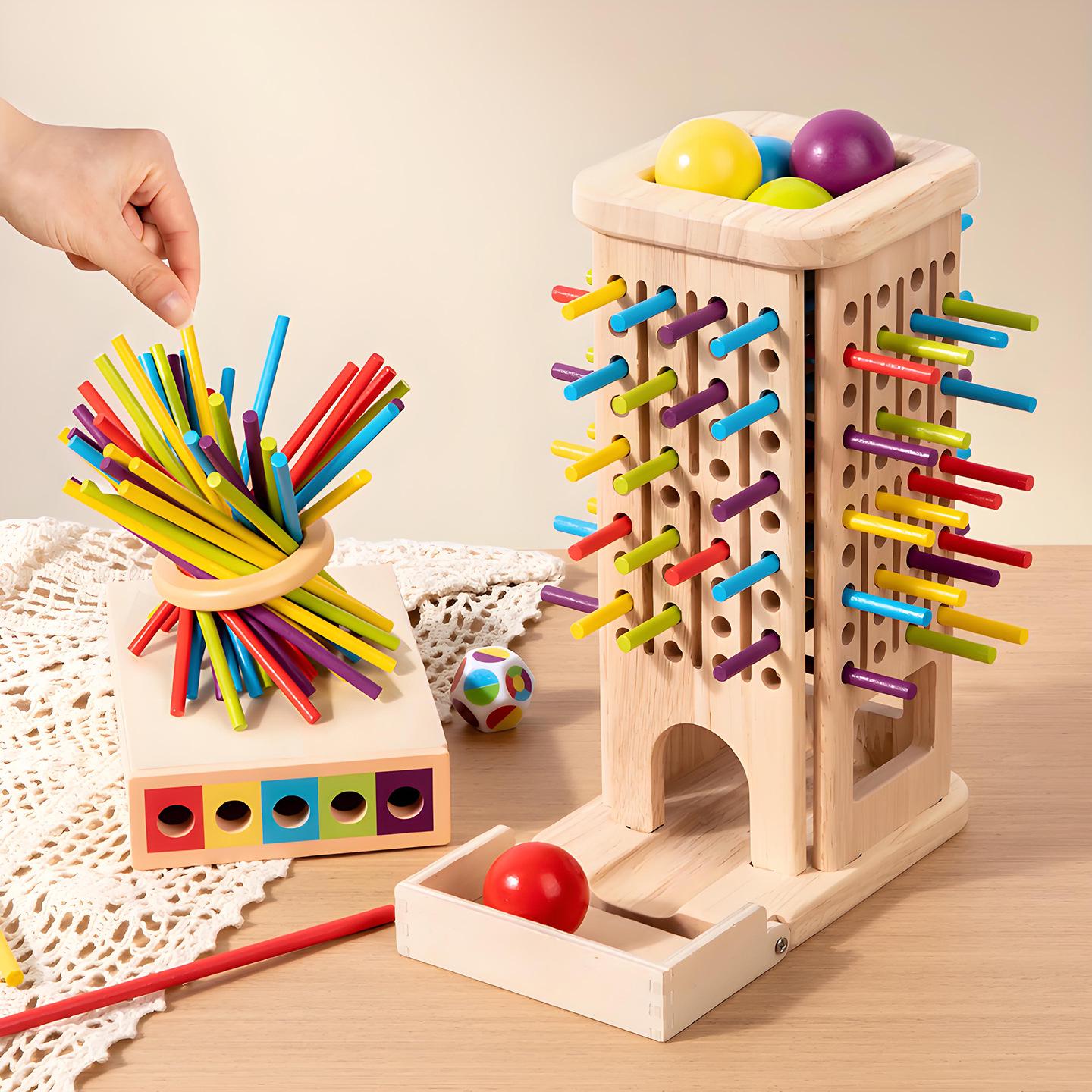 Kids  Balance & Concentration Pick-Up Sticks Game - Spatial Thinking Educational Toy Boxed