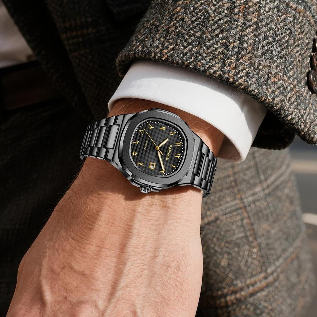 LIGE New Luxury Men Quartz Watches BANGWEI Brand Waterproof Automatic Date Watch Man Stainless Steel Sport Chronograph Watch for Men Clock