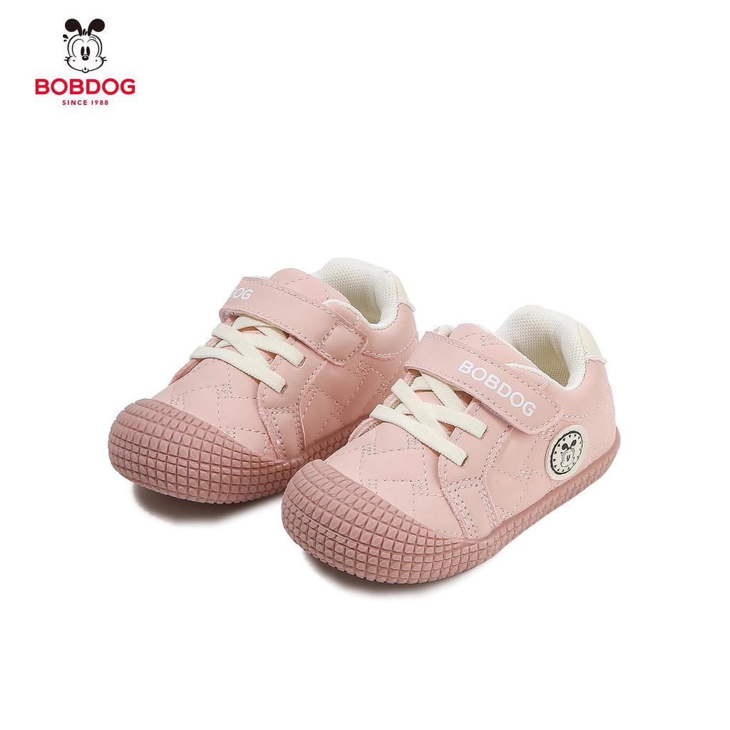 Babu Dou 2026 Frühjahr Leder Kinderschuhe: Weiche Kleinkinderschuhe für Mädchen & rutschfeste Funktions-Babyschuhe für Jungen.