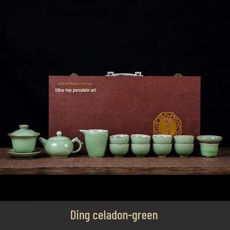 

Китайский керамический чайный набор для кунг-фу с глазурью «ледяная трещина»