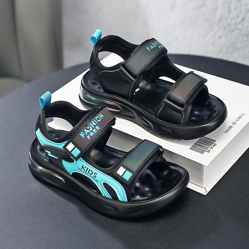 28-39 Kinder Übergröße Modische Lässige Klettverschluss Outdoor Strandsandalen Luftpolstersandalen