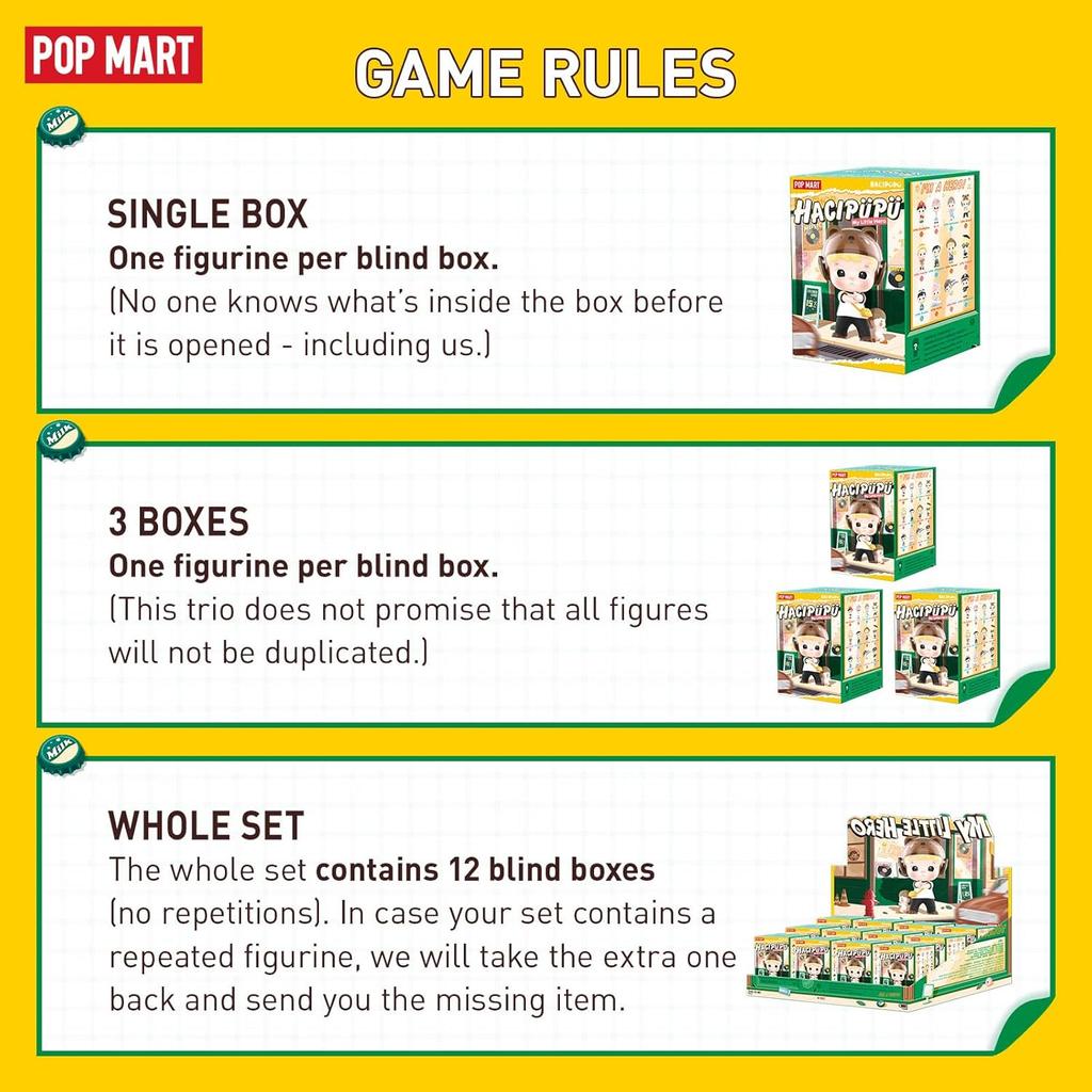 POP MART HACIPUPU My Little Hero Blind Box Figures, Random Design Box Toys for Modern Home Decor, Collectible Toy Set for Desk Accessories, 1 PC