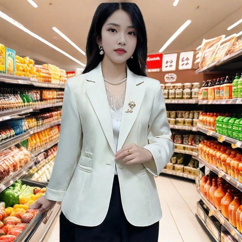 Spring Summer Fashion Women Blazer Casual Office Jacket Outerwear Coat