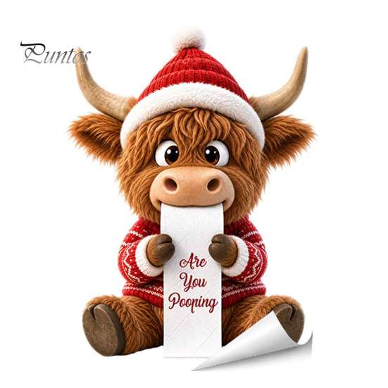 Cartoon Xmas Toilet Seat Cover Stickers Christmas Stickers, Self?Adhesive Waterproof PVC Wall Decals, 3D Colorful Reindeer Santa Tank Lid Decor for