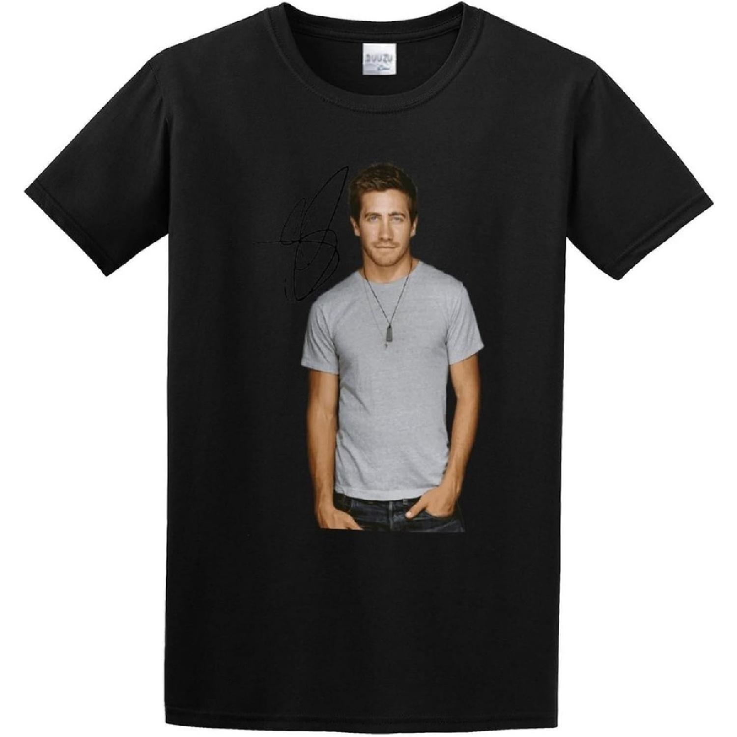 Men s Round Neck T-Shirt T275 Signed Jake Gyllenhaal Autograph Signature Concert Classic Style Black XXXXXL разноцветный