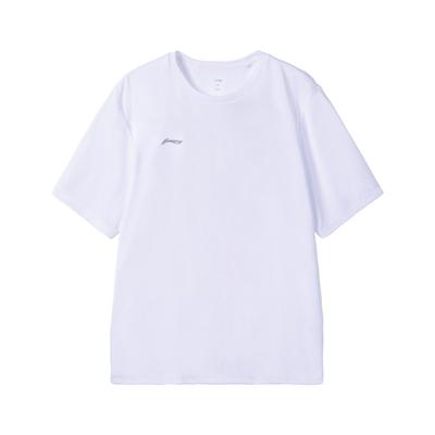 Fashion Versatile Solid Color Logo Round Neck Pullover Short Sleeve T-Shirt Men Tops White ATSW621-2