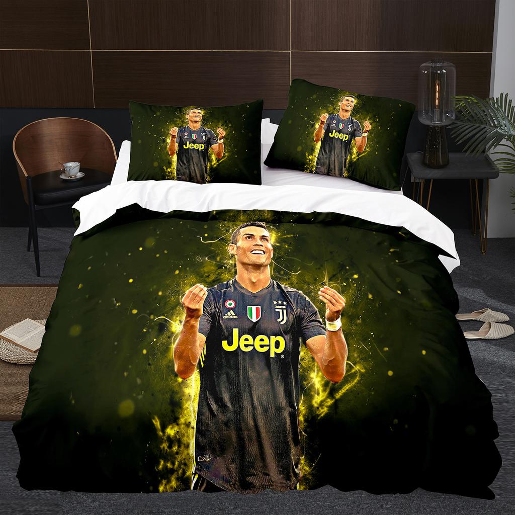 Digital Printed Bedding Kit, Football Star Three-Piece Set Available