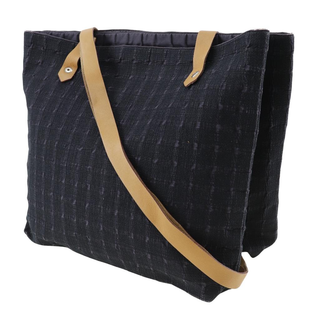 Hermes Amedaba Hippo De Poche Shoulder Bag Black Canvas Women Used