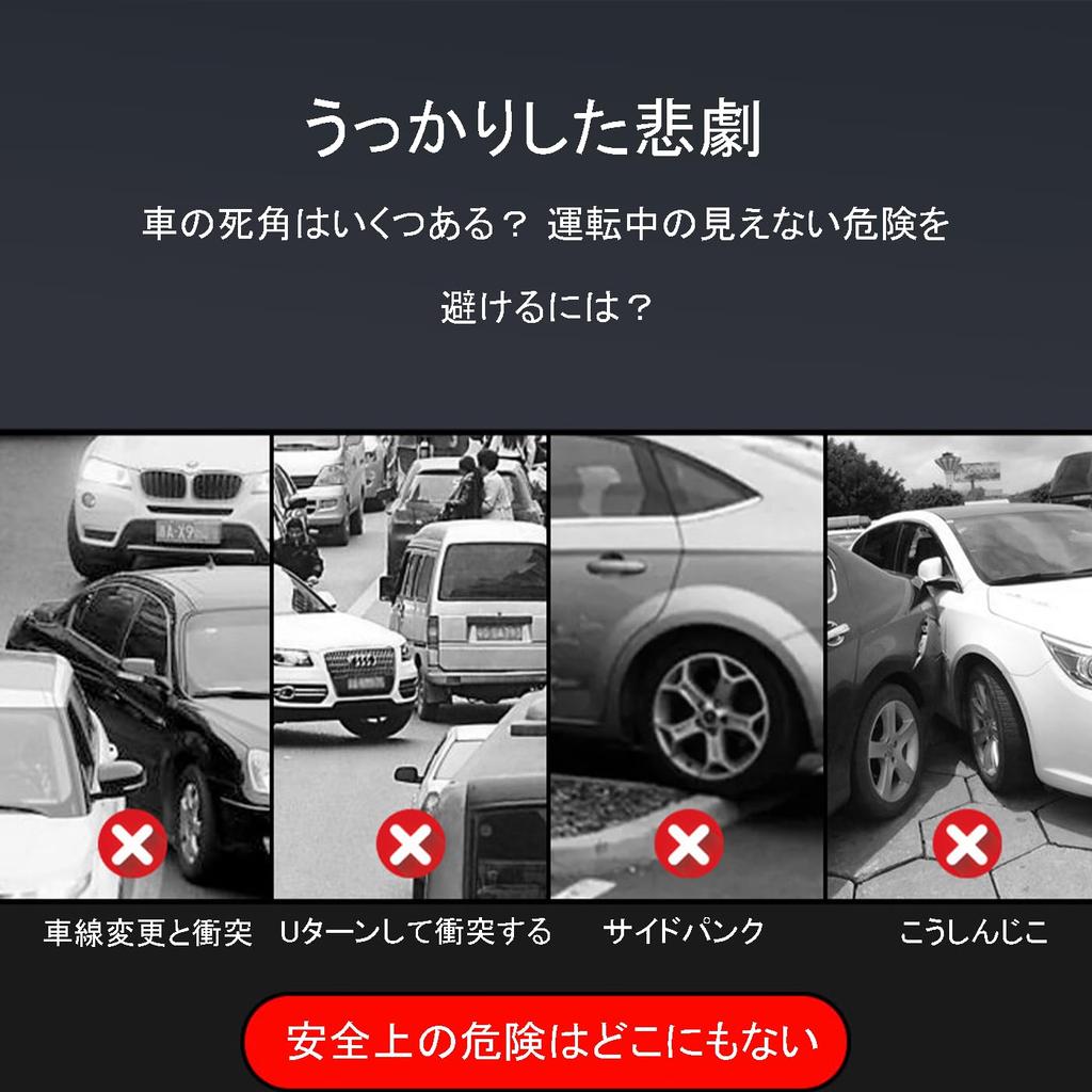 LUYING Totwinkelspiegel, Für Autos, 360 Grad Winkel einstellbar, Rückspiegel, Rückansicht,