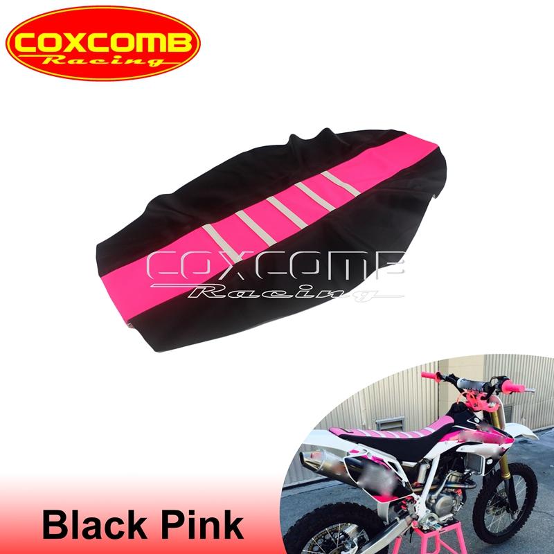 Custom MX Seat Cover Ribbed Motocross Racing Seat Pad For Suzuki Yamaha Gas Gas Kawasaki KLX KXF EXC RM RMZ DRM WR YZ 125 450