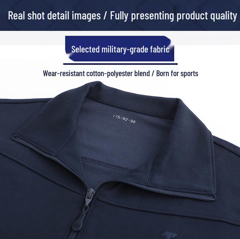 Outdoor Sports Quick-Dry Training Suit: Jacket & Long Pants – Thickened, Casual, for Spring & Autumn Running, Fitness.
