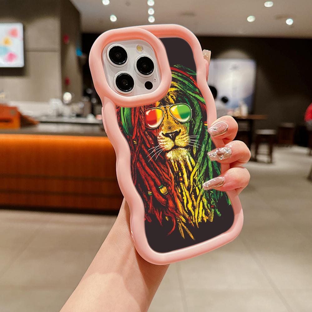 

Мягкий чехол для телефона Macaron Big Wave для iPhone 11 12 13 14 15 Pro Max Samsung A13 A23 A14 A24 A53 A54 A55 Xiaomi Redmi Note 13 12C, чехол A49 с дизайном льва itel P55 4G(itel A70)