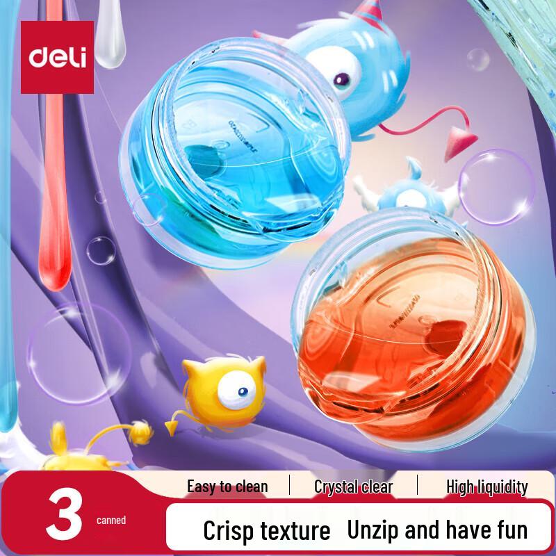 Deli DIY Slime & Crystal Mud 3-Cup Set