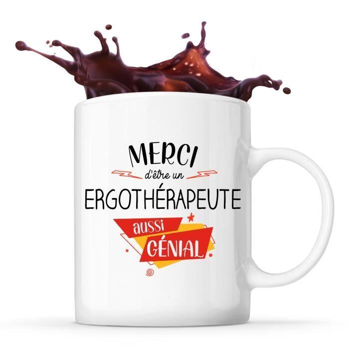 Mug - Merci - Ergothérapeute - Céramique - Blanc - Contemporain Design