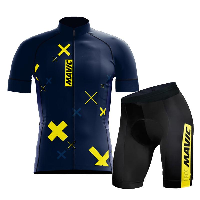RCC MAVIC Summer Team Summer Cycling Jersey Set Sport Mtb Bicycle Clothing Breathable Short Sleeve Shirt Bike Bib Shorts Ciclism