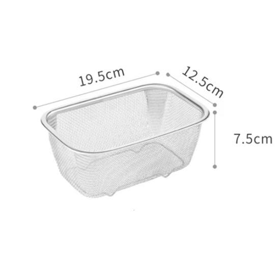 Stainless Steel Square French Fries Frying Basket Oil Filter Mesh Fruit Vegetable Drain Colander Strainer Kitchen Aaccessories