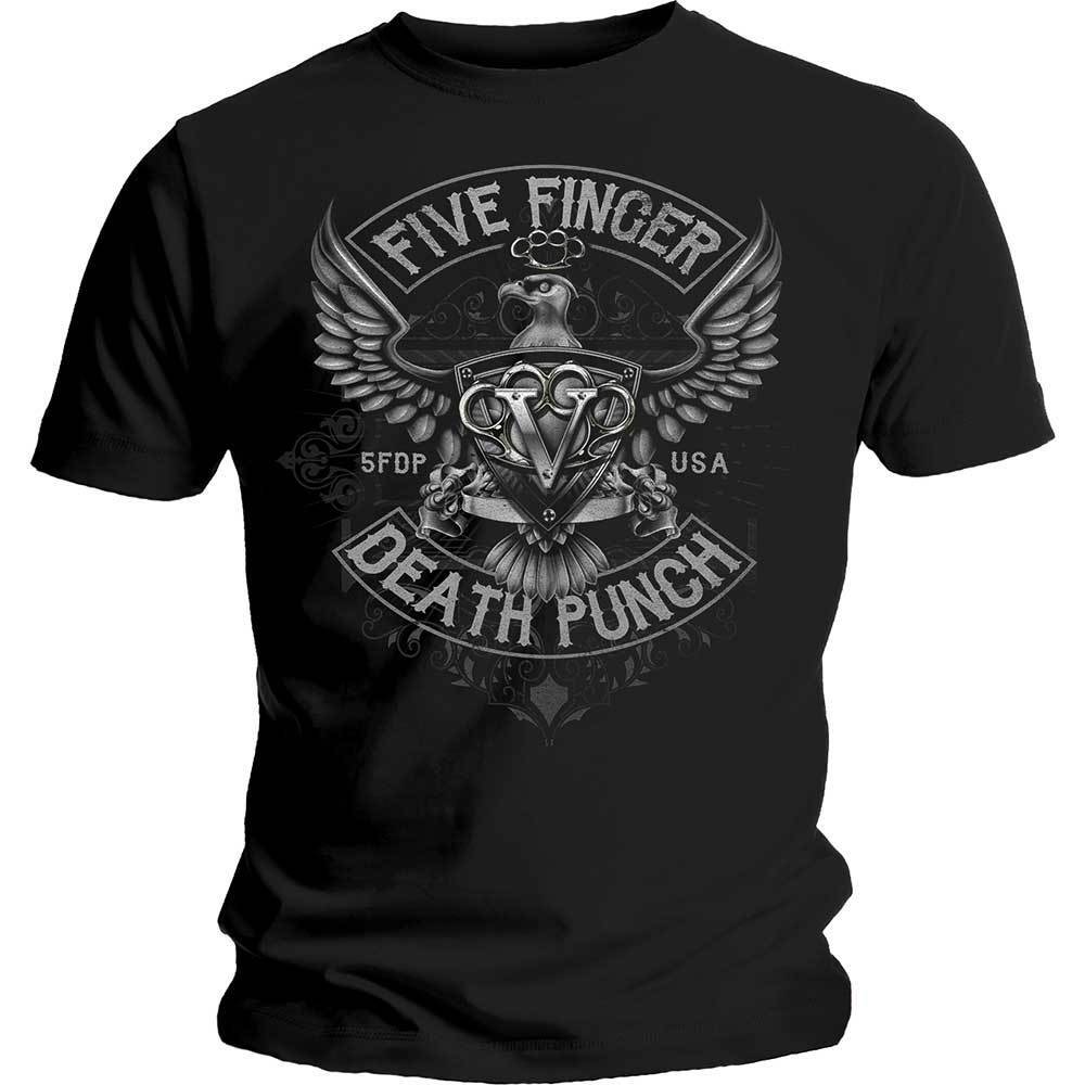 Five Finger Death Punch Howe Eagle Crest Shirt S M L XL XXL Band T-shirt Officl M