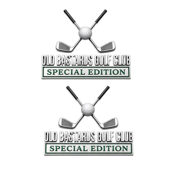 Golf Club Car Emblem Badge, Metal Golf Logo Sticker for Vehicle, Chrome Finish Auto Decal for SUV Truck, Gift for Golf Lovers