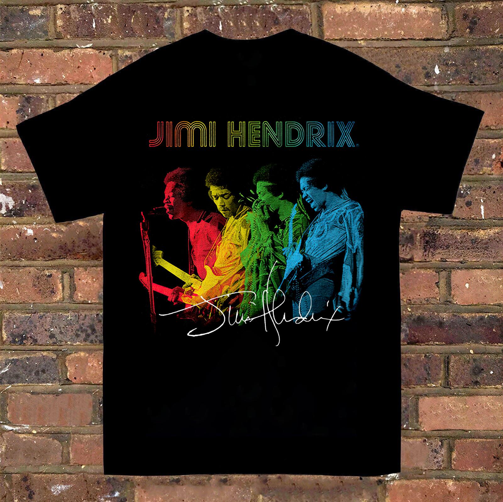 Collection Jimi Hendrix Singer Cotton Black All Size Men T-shirt TMB212 M