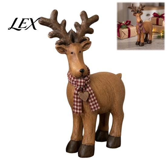 Small Wildlife Sculptures for Shelves Rustic Elk Ornament, Handcrafted Resin Deer Figurine, Decorative Pastoral Home Accents Mantels Sculpture