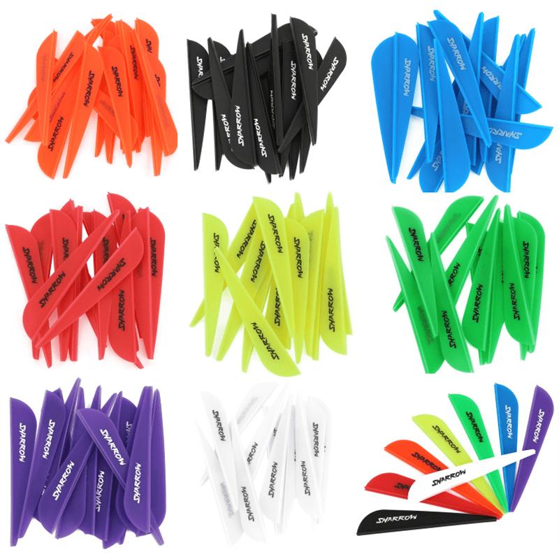 20Pcs 3In Archery Arrow Feather Plastic Feather Rubber Vanes Fletching For Diy Archery Hunting Targeting Arrow Shaft Accessories
