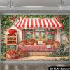 2D Summer Fruit Party Background Cloth Strawberry Shop Banner for Outdoor Decor