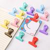 8PCS Binder Clips Round Tail Safety Design Metal Clips Stable Clamping Force Macaron Fresh Color Clips Rust Resistant Office School Supplies