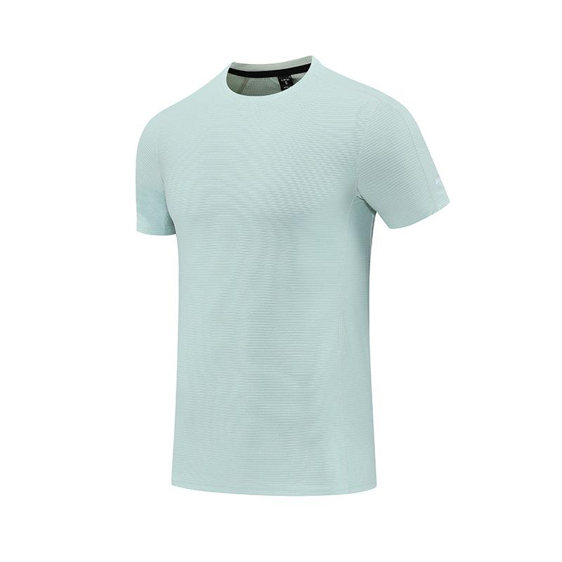 Pánské rychleschnoucí letní turistické a běžecké tričko - Kulatý výstřih, krátký rukáv, fitness top pro vnitřní/venkovní použití