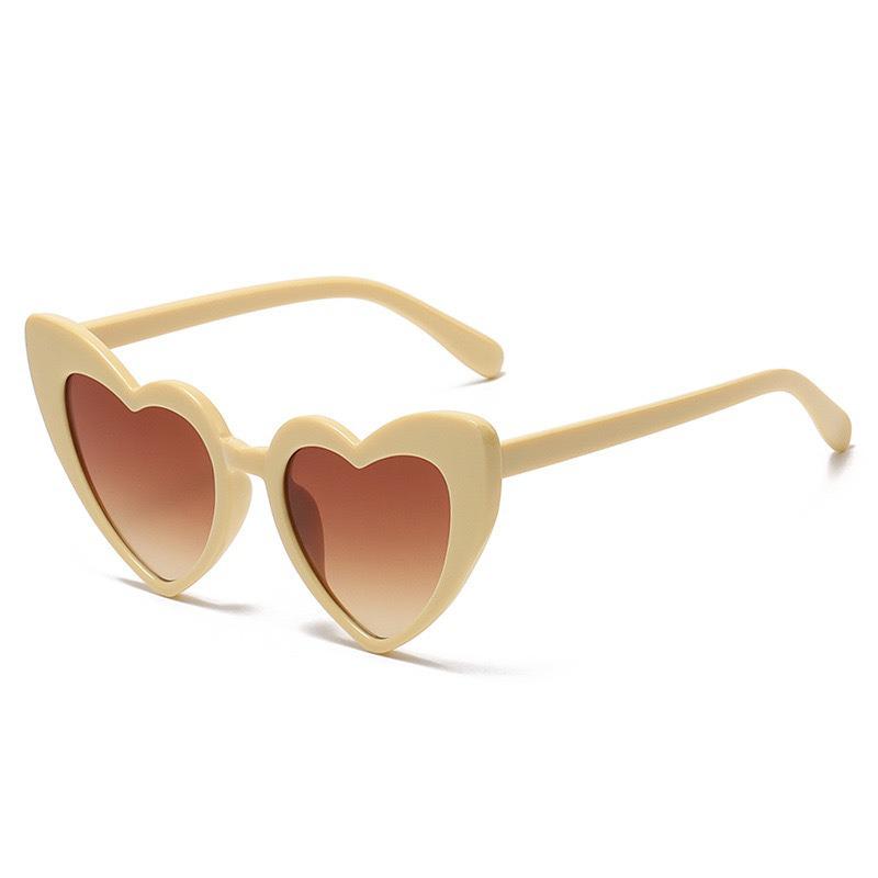 Trendy Peach Heart Sunglasses for Women - Stylish, Comfortable, and Face Slimming